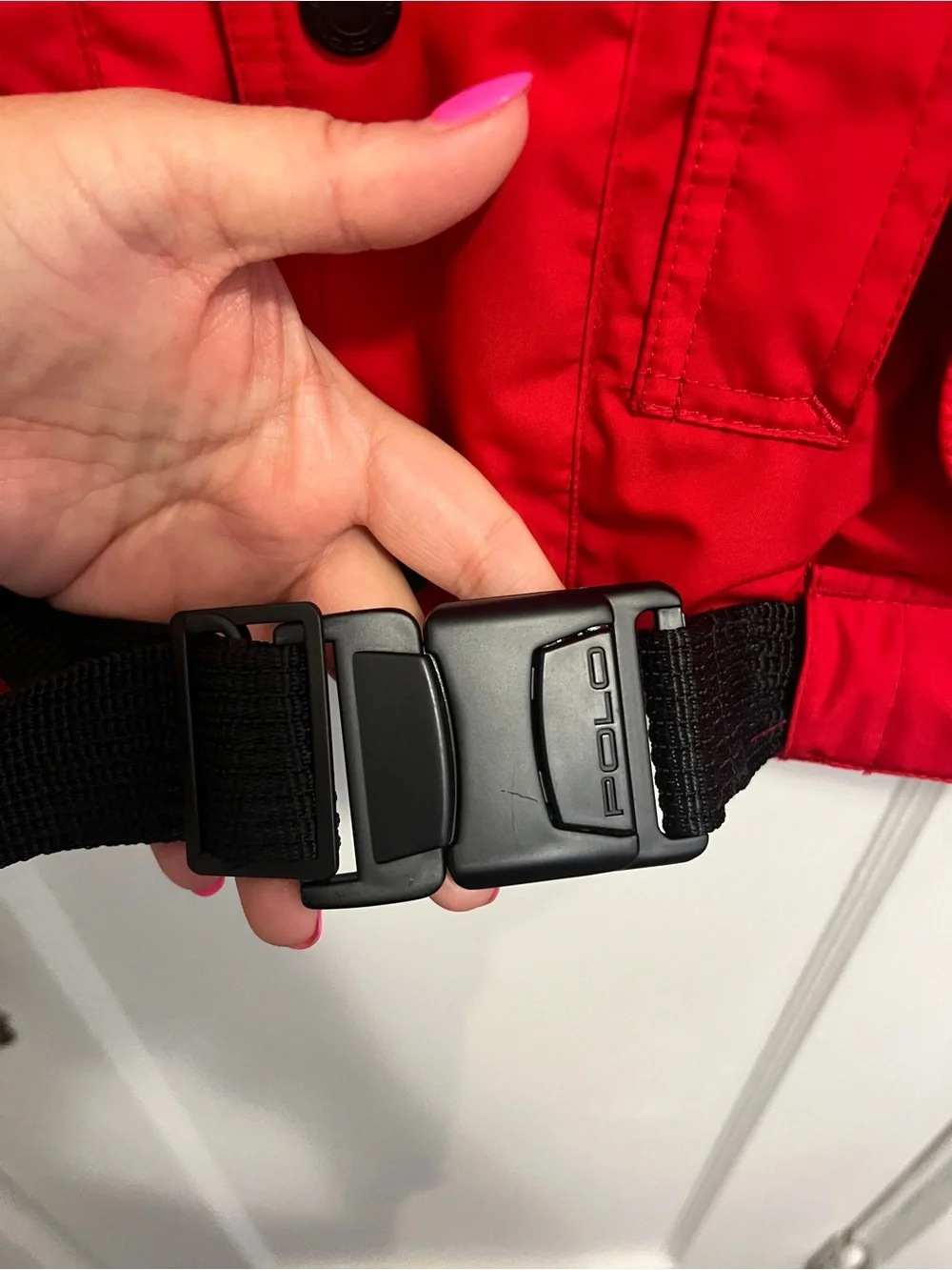 POLO RALPH LAUREN Hi Tech Vintage 90’s Neoprene Padded Ski Motorcycle Jacket RED - Picture 4 of 14